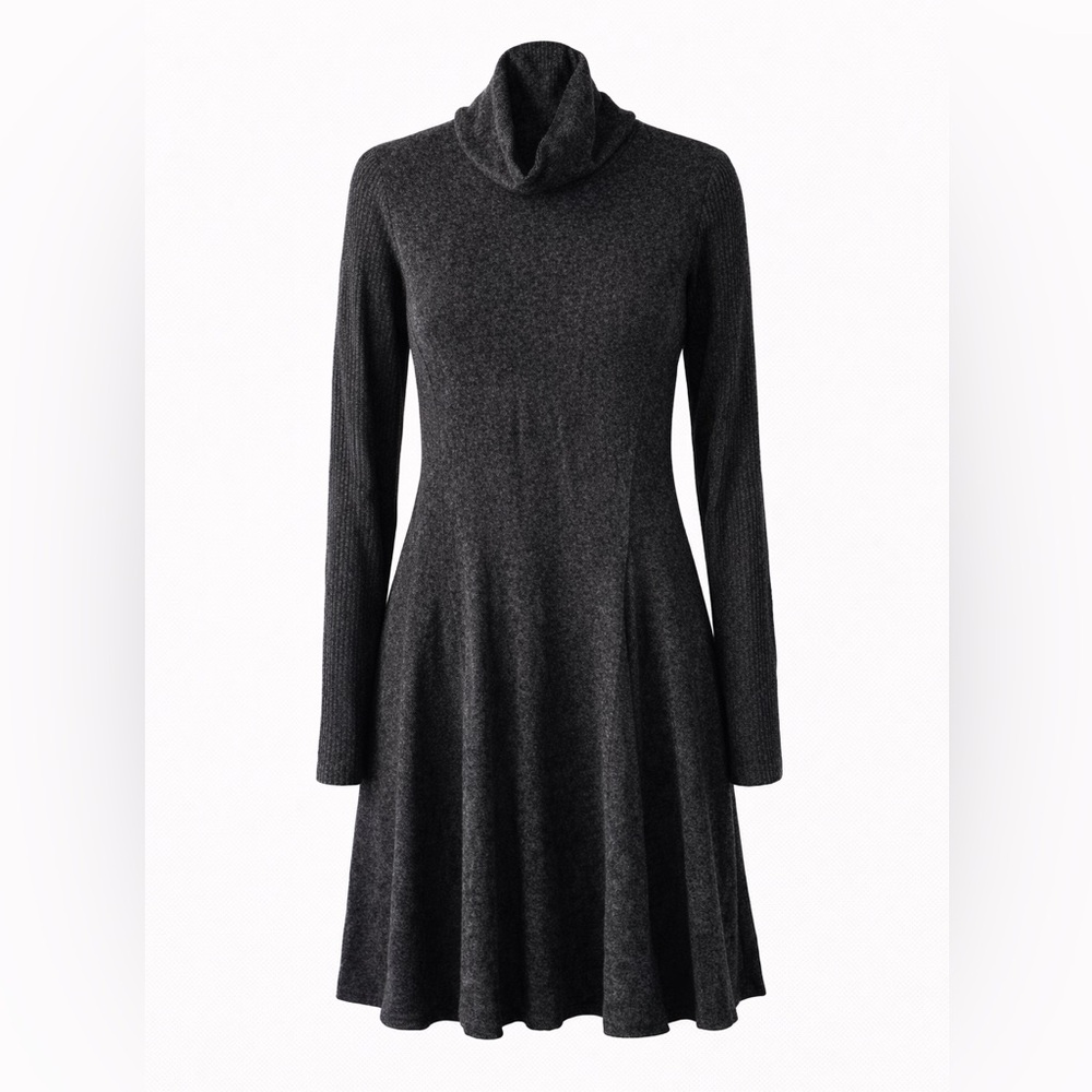 Saturday Sunday by Anthropologie Gray Cowl Neck Sweater Dress Small